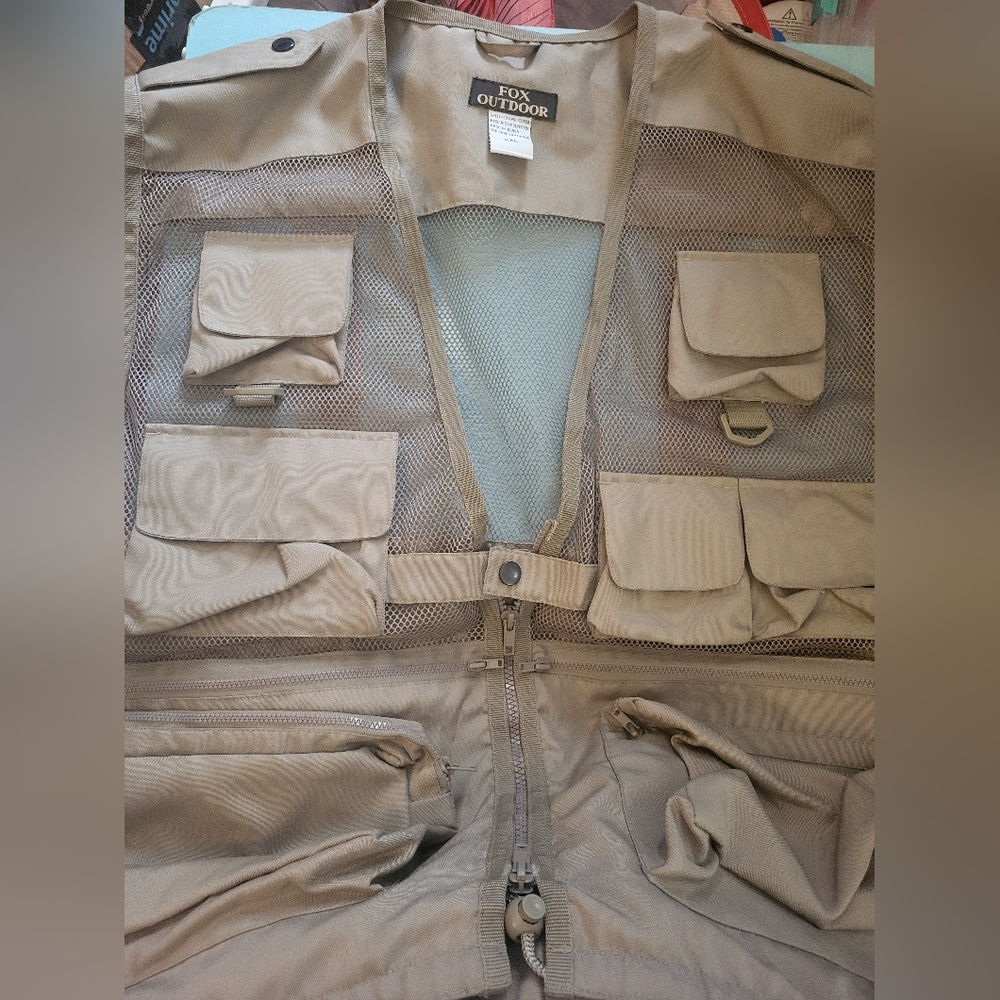 Fox Oytdoor Men's Tan Fishing Vest sz 2x